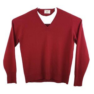 Buck Country Mens XL Maroon V-Neck Sweater EUC
